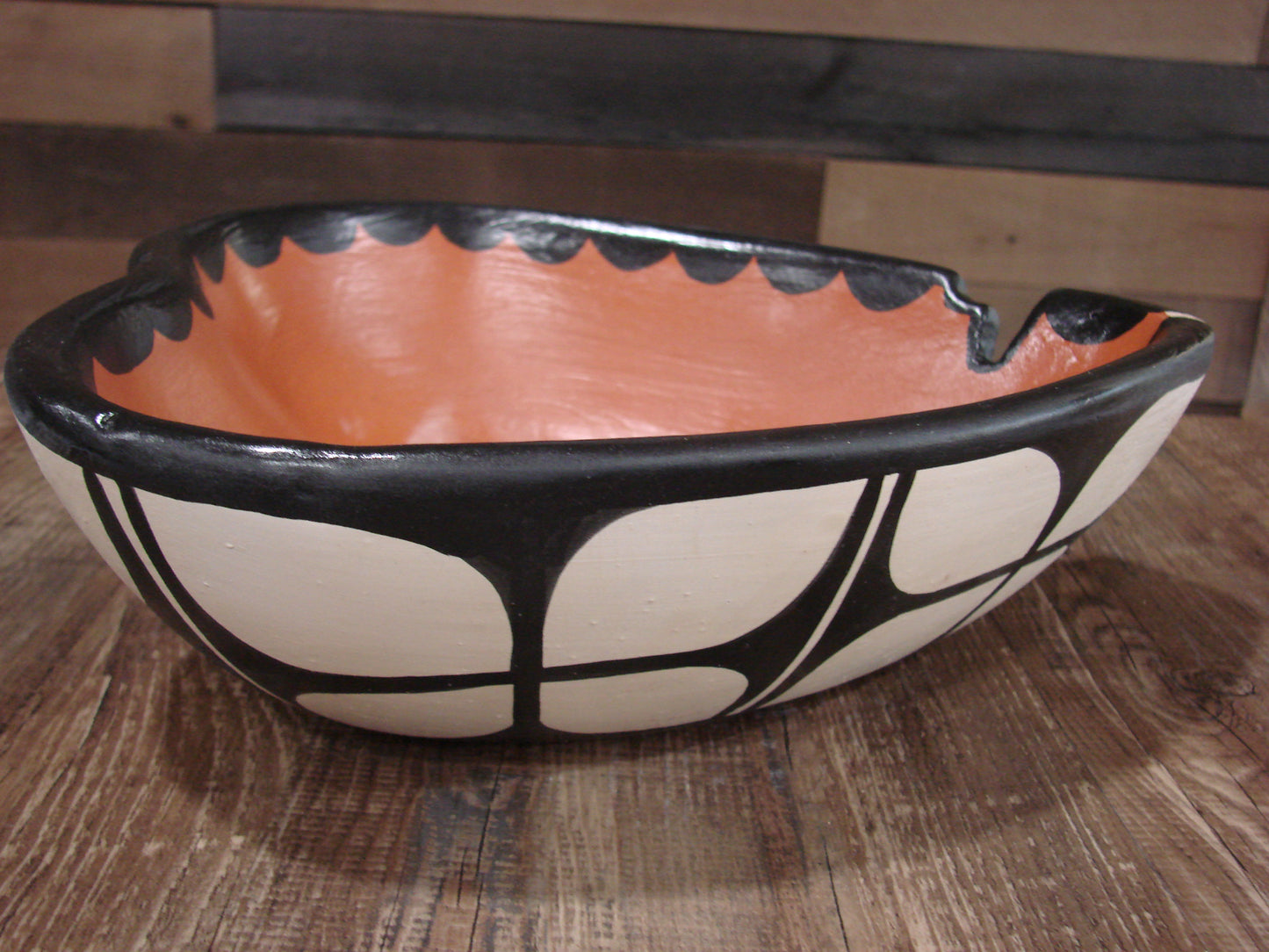 Native American Santo Domingo Kewa Heart Handmade Clay Pottery by R & B