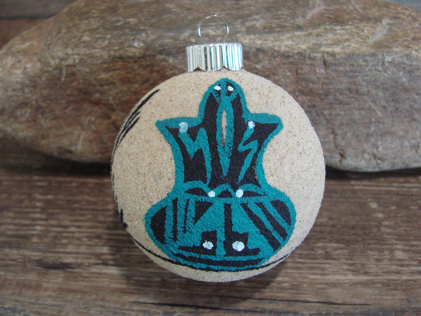 Native American Navajo Indian Sand Painted Ornament - MH