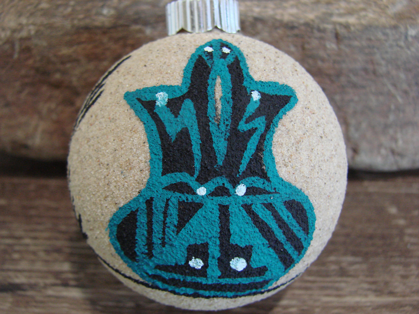 Native American Navajo Indian Sand Painted Ornament - MH