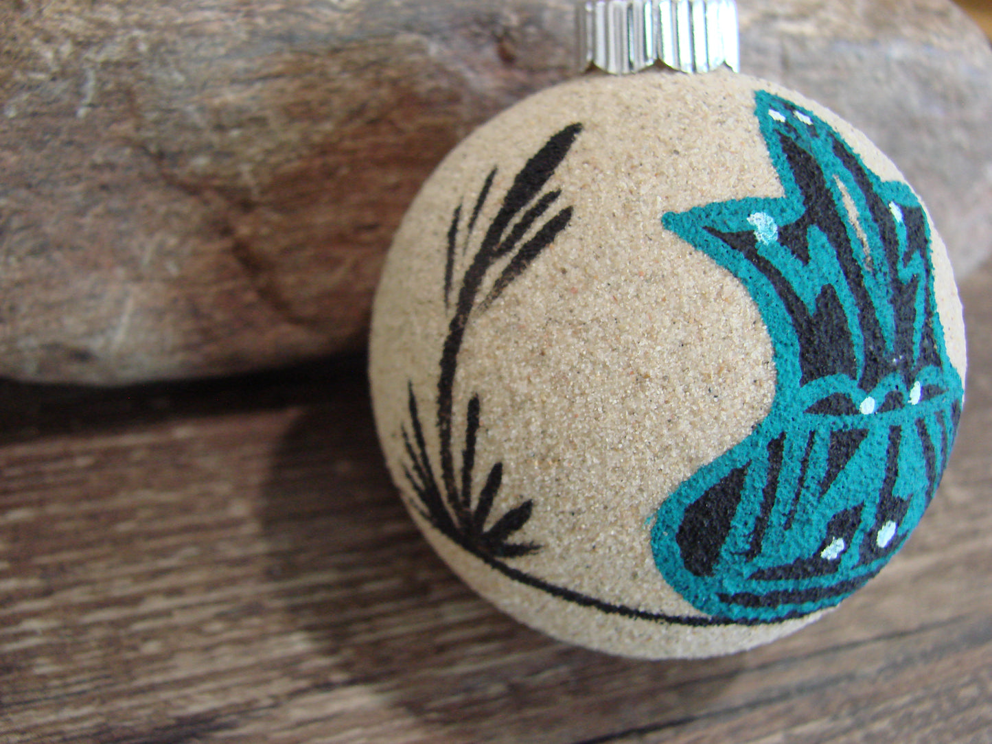 Native American Navajo Indian Sand Painted Ornament - MH