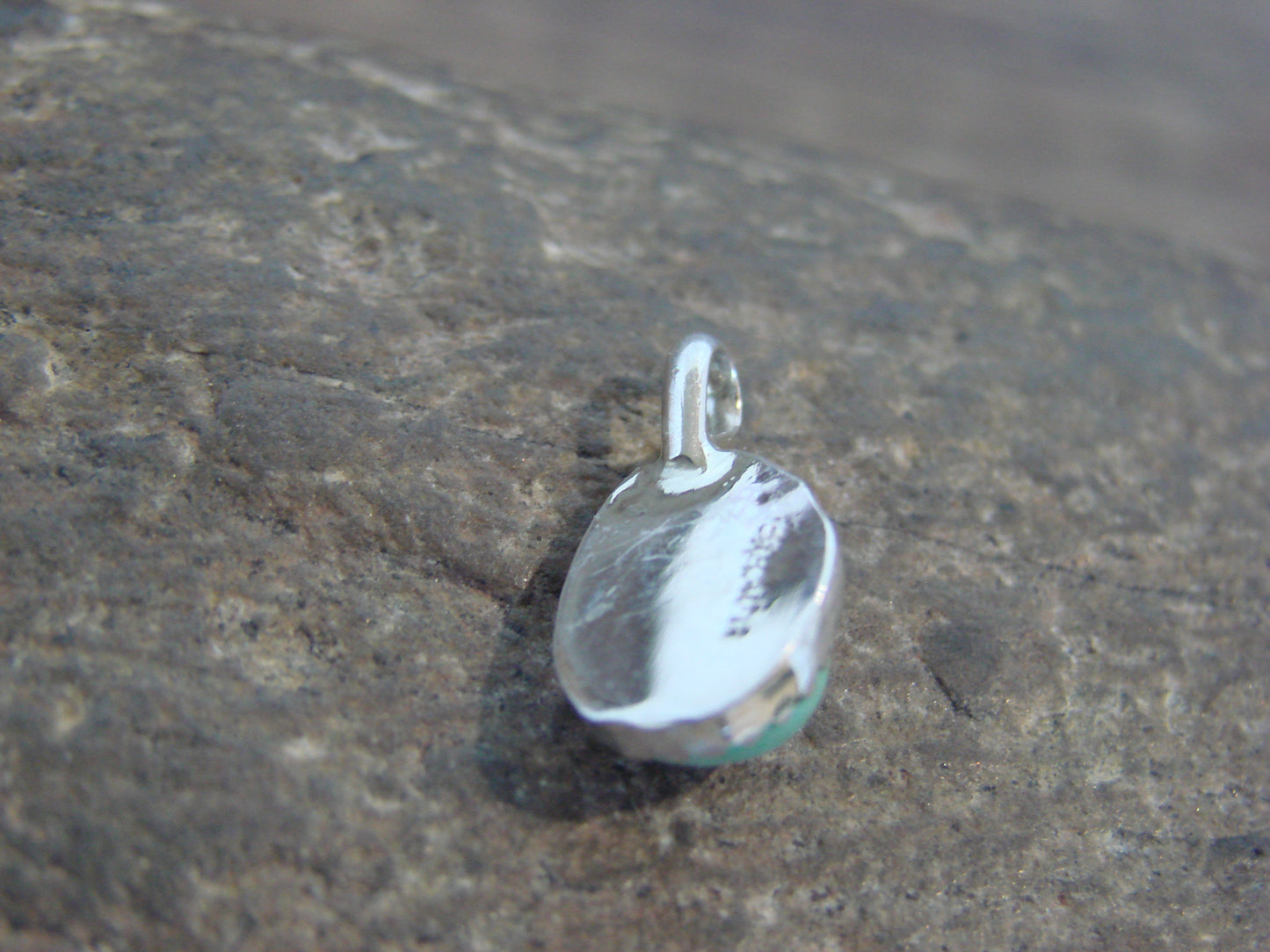 Native American Sterling Silver & Turquoise Pendant - Yazzie