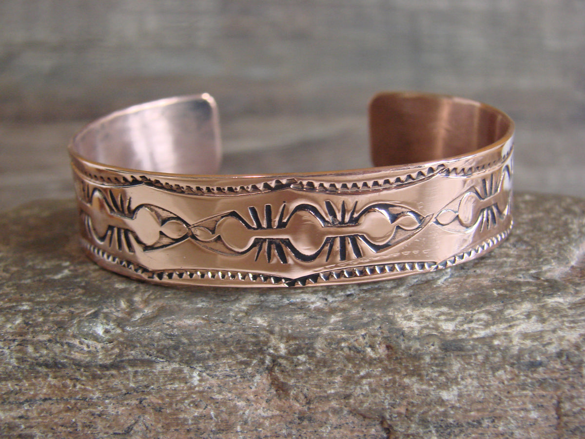 Native American Navajo Copper Bracelet by Elaine Tahe