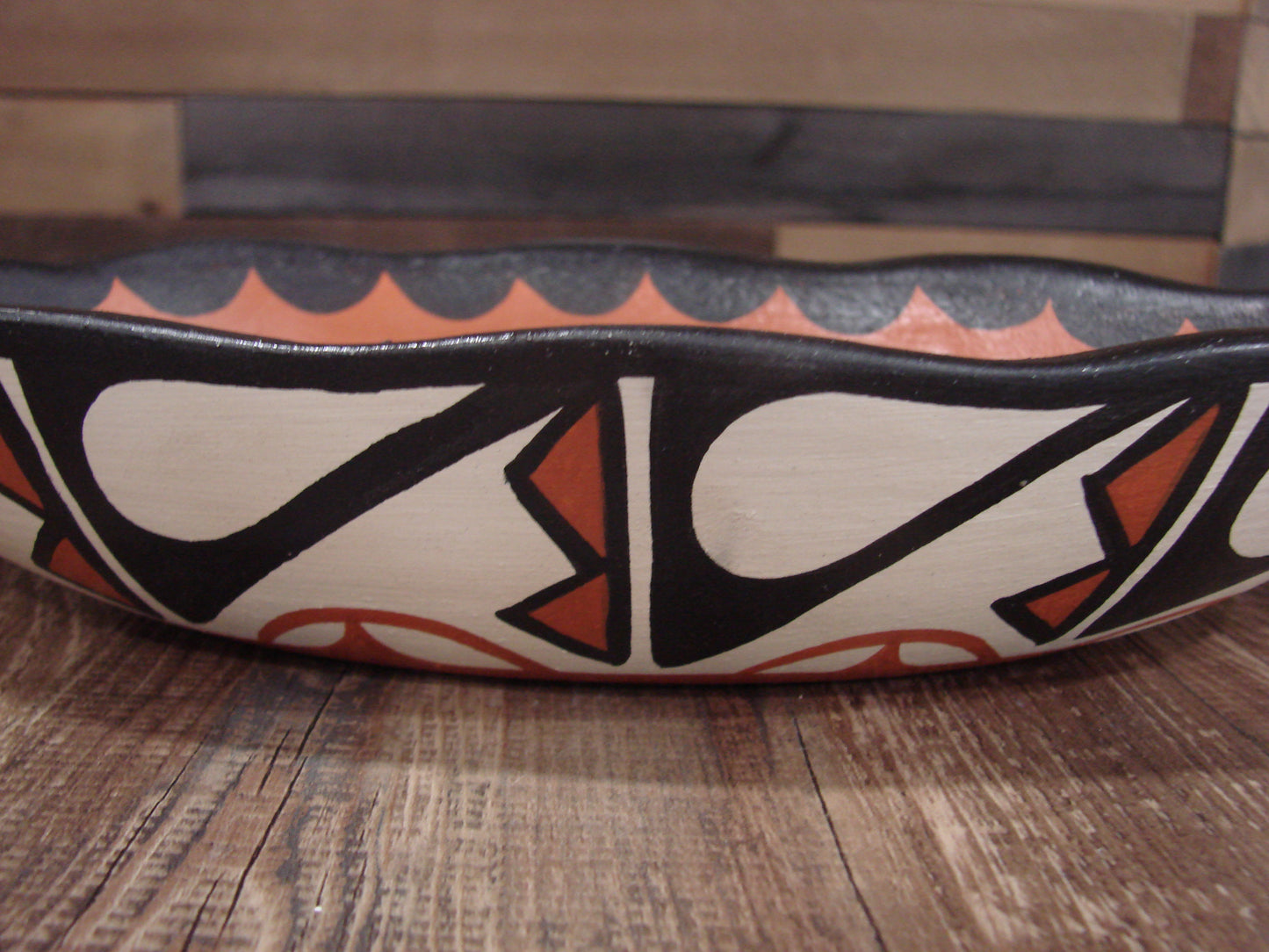 Native American Santo Domingo Kewa Handmade Clay Pottery by R & B