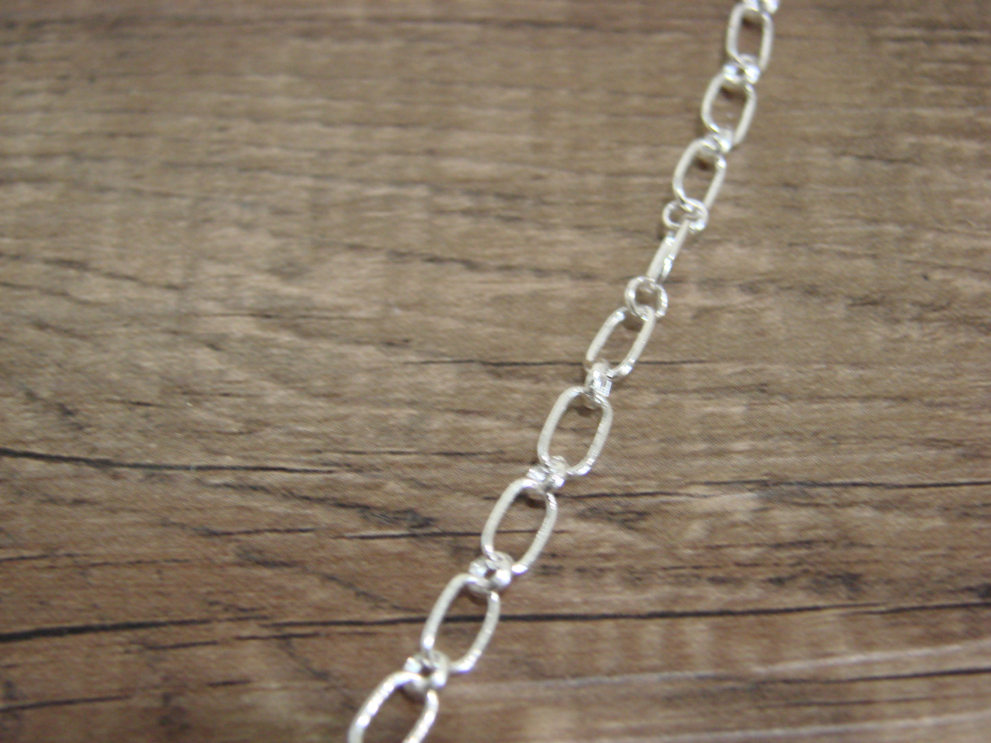 Native American 22" Sterling Silver & Turquoise Floral Link Necklace by Bahe