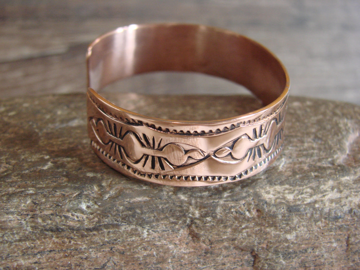 Native American Navajo Copper Bracelet by Elaine Tahe