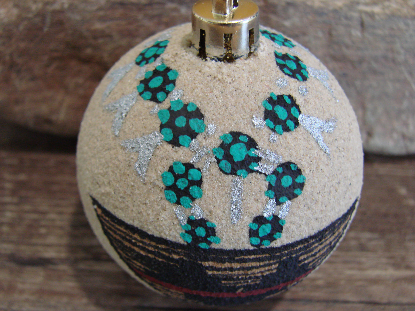 Native American Navajo Indian Sand Painted Ornament - MH