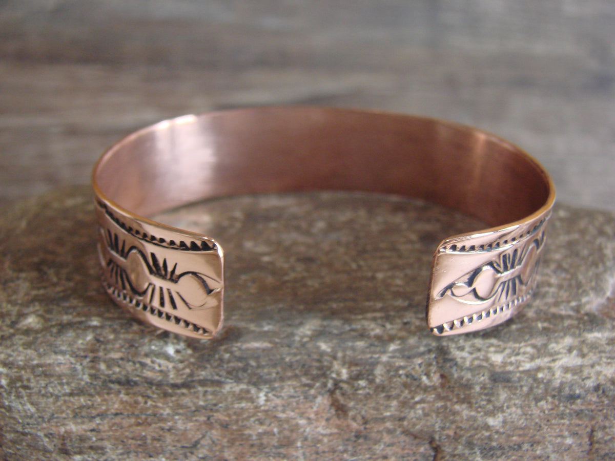 Native American Navajo Copper Bracelet by Elaine Tahe