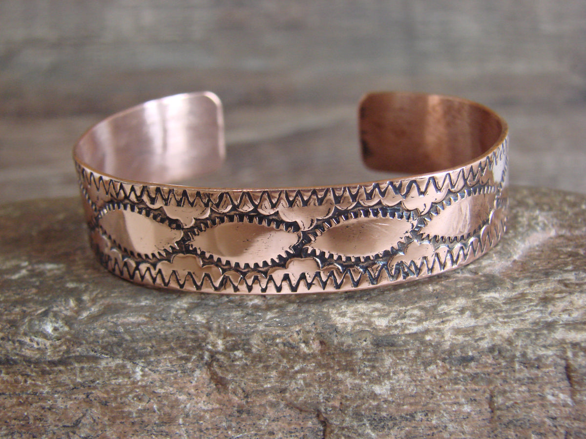 Native American Navajo Copper Bracelet by Elaine Tahe