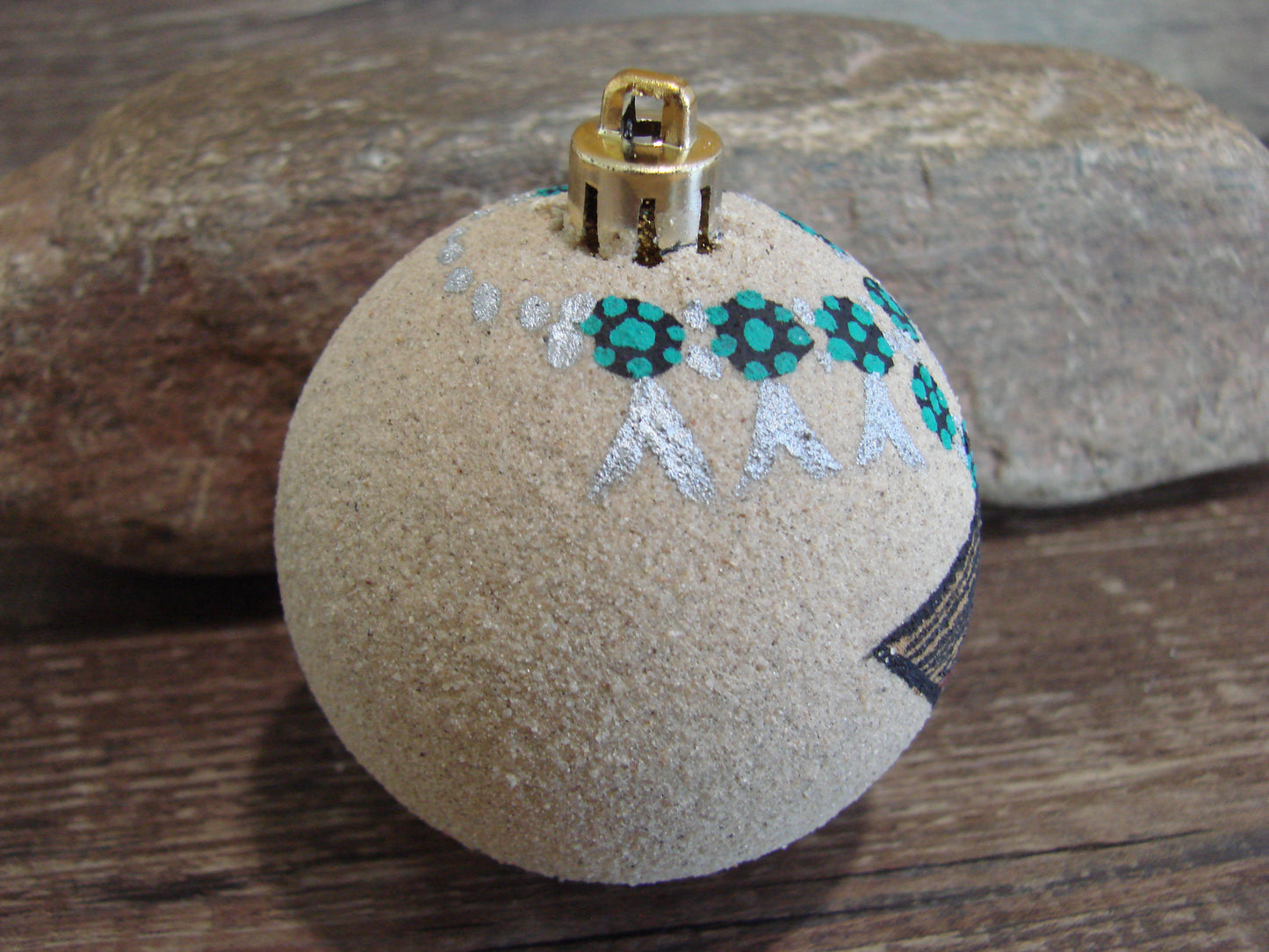 Native American Navajo Indian Sand Painted Ornament - MH