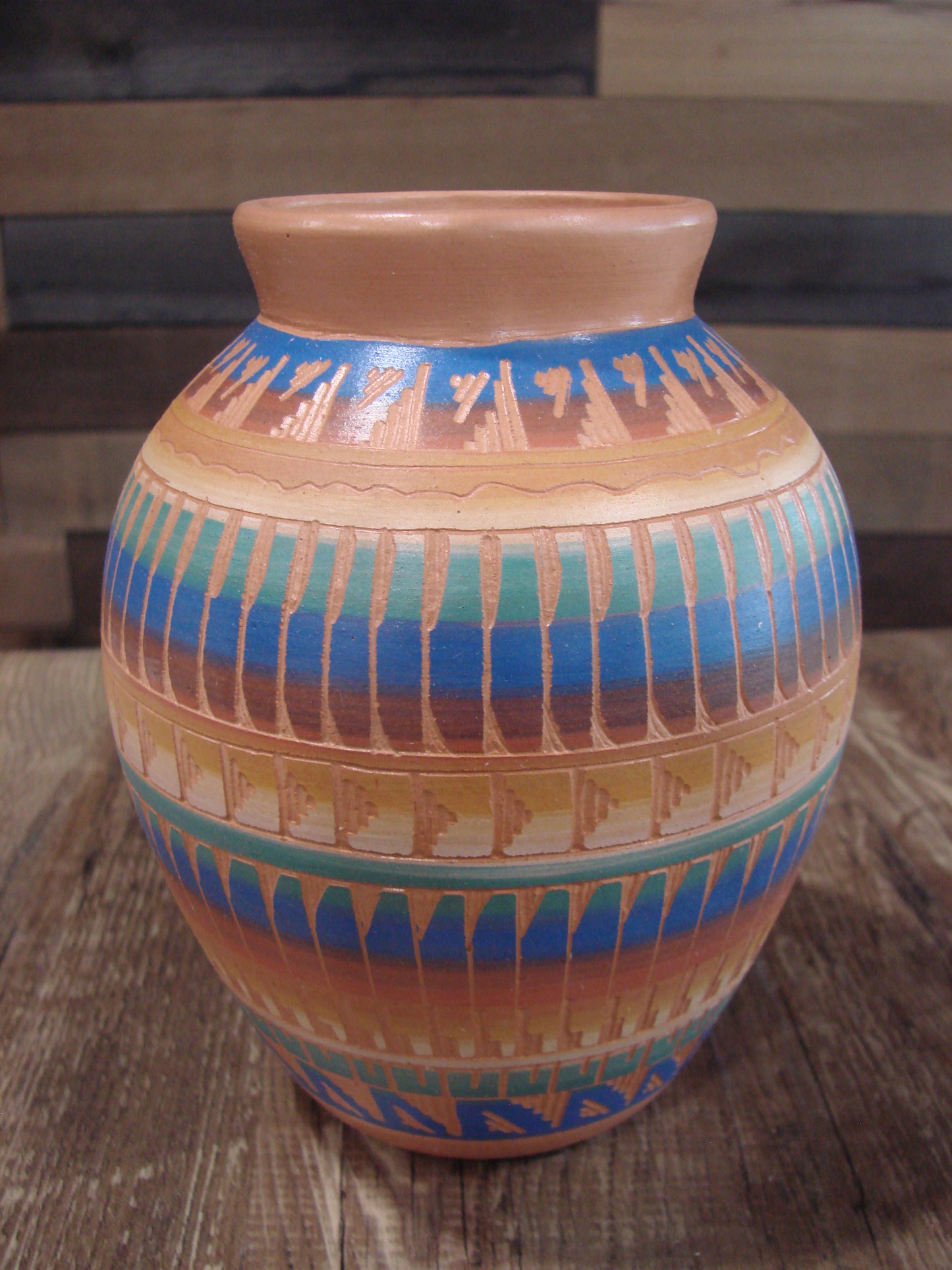 Native American Hand Etched & Hand Painted Pottery - Gilmore