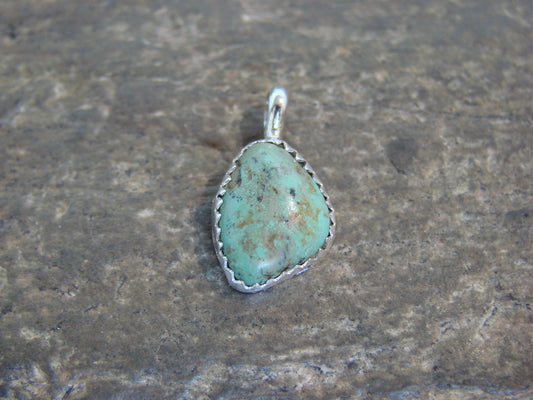 Native American Sterling Silver & Turquoise Pendant - Yazzie