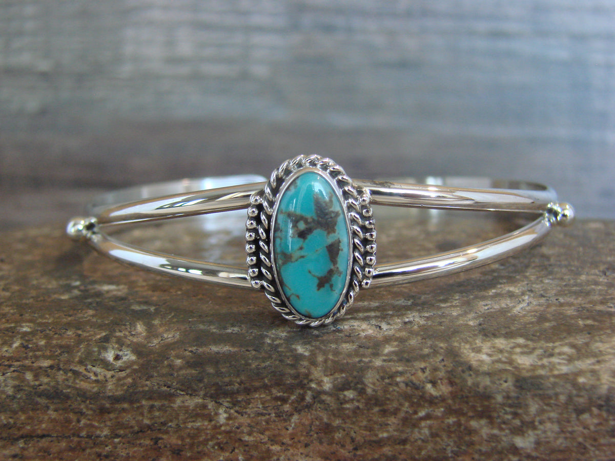 Native American Sterling Silver Turquoise Bracelet by Begay