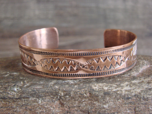 Native American Navajo Copper Bracelet by Elaine Tahe