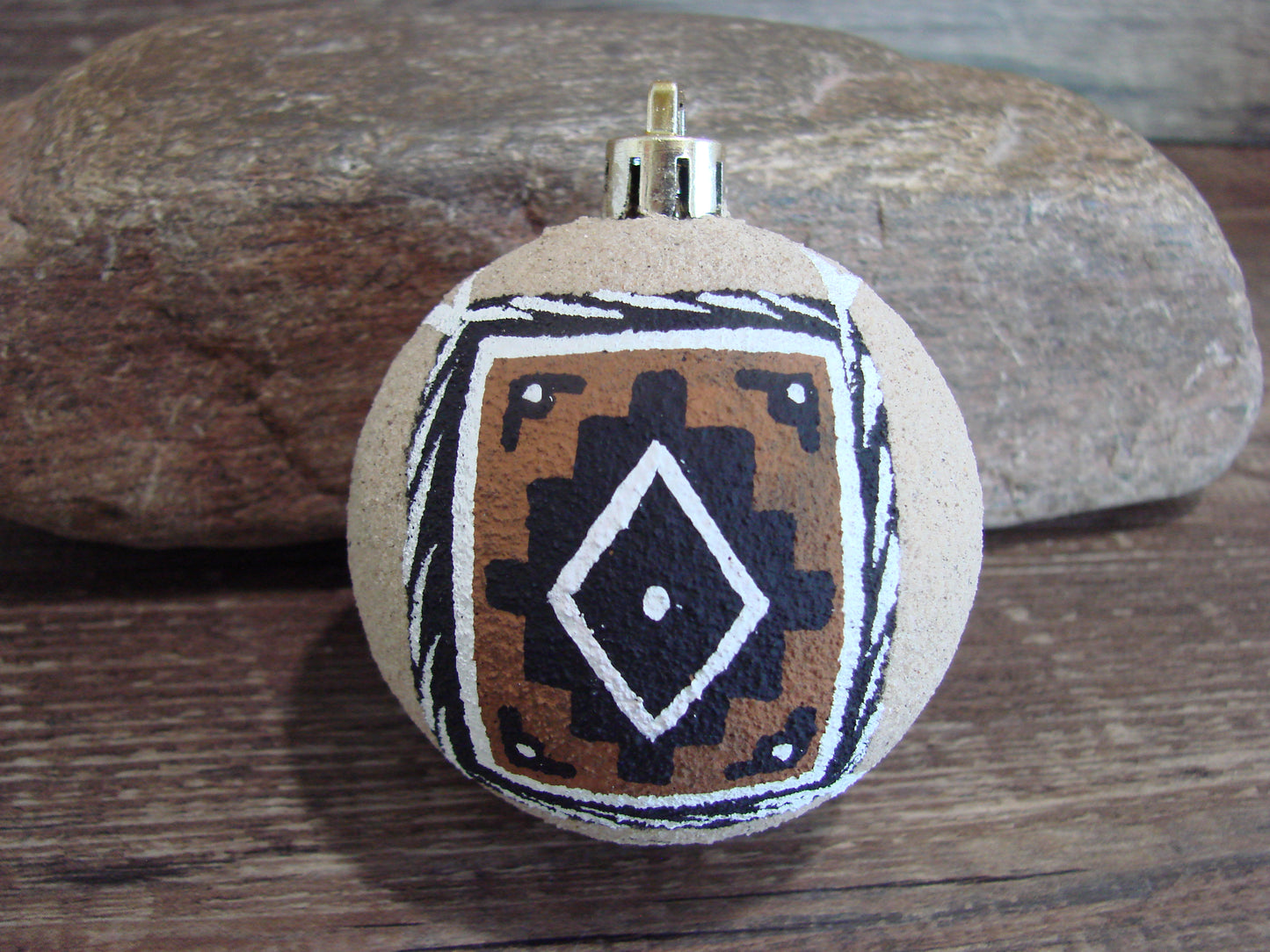 Native American Navajo Indian Sand Painted Ornament - MH