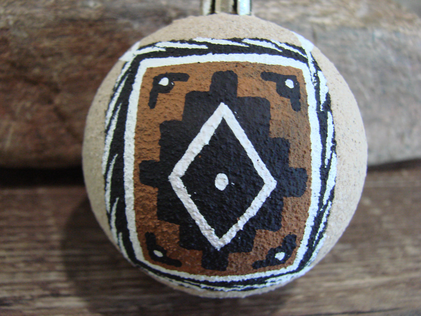 Native American Navajo Indian Sand Painted Ornament - MH