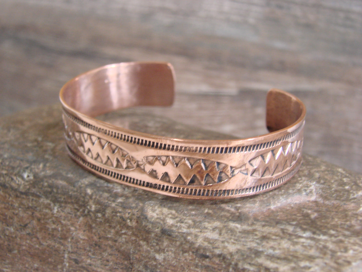 Native American Navajo Copper Bracelet by Elaine Tahe