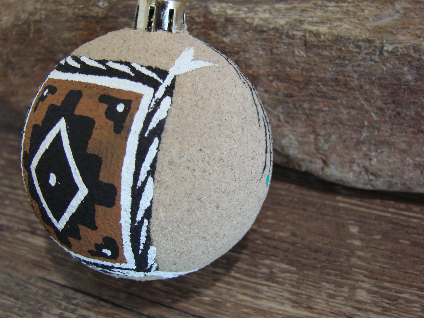 Native American Navajo Indian Sand Painted Ornament - MH