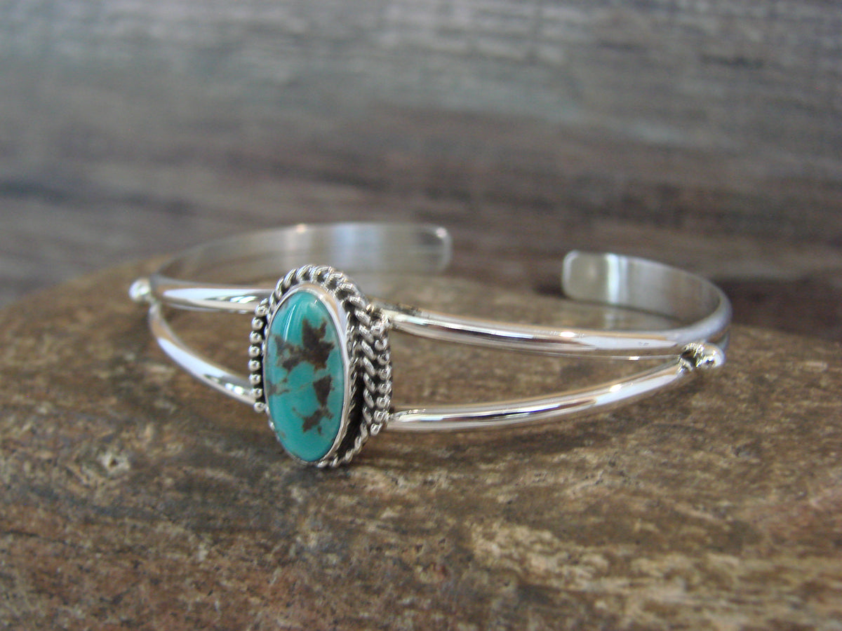 Native American Sterling Silver Turquoise Bracelet by Begay