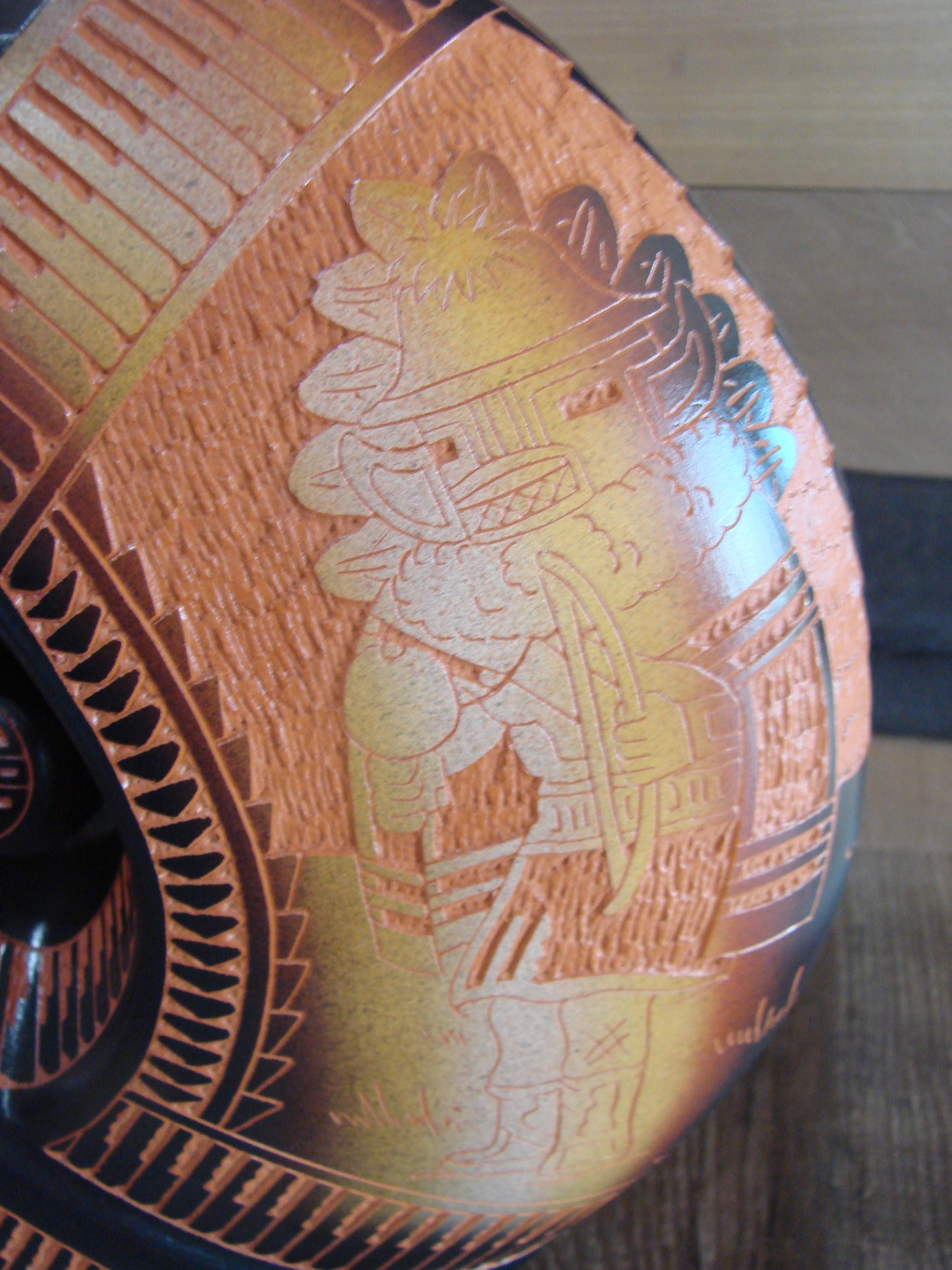Laguna Pueblo Indian Hand Etched Pillow Pottery by Diane Aragon