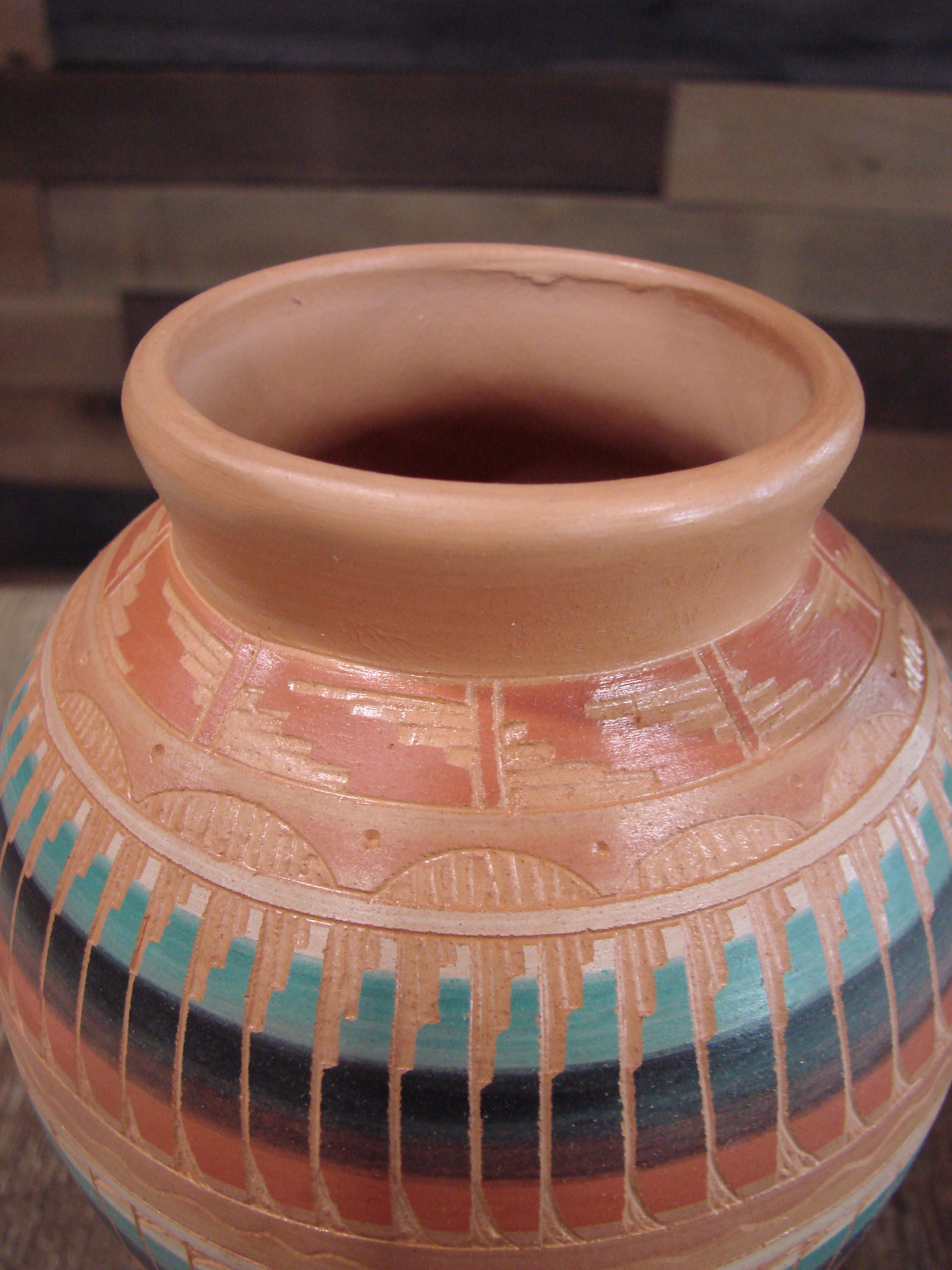 Native American Hand Etched & Hand Painted Pottery - Gilmore