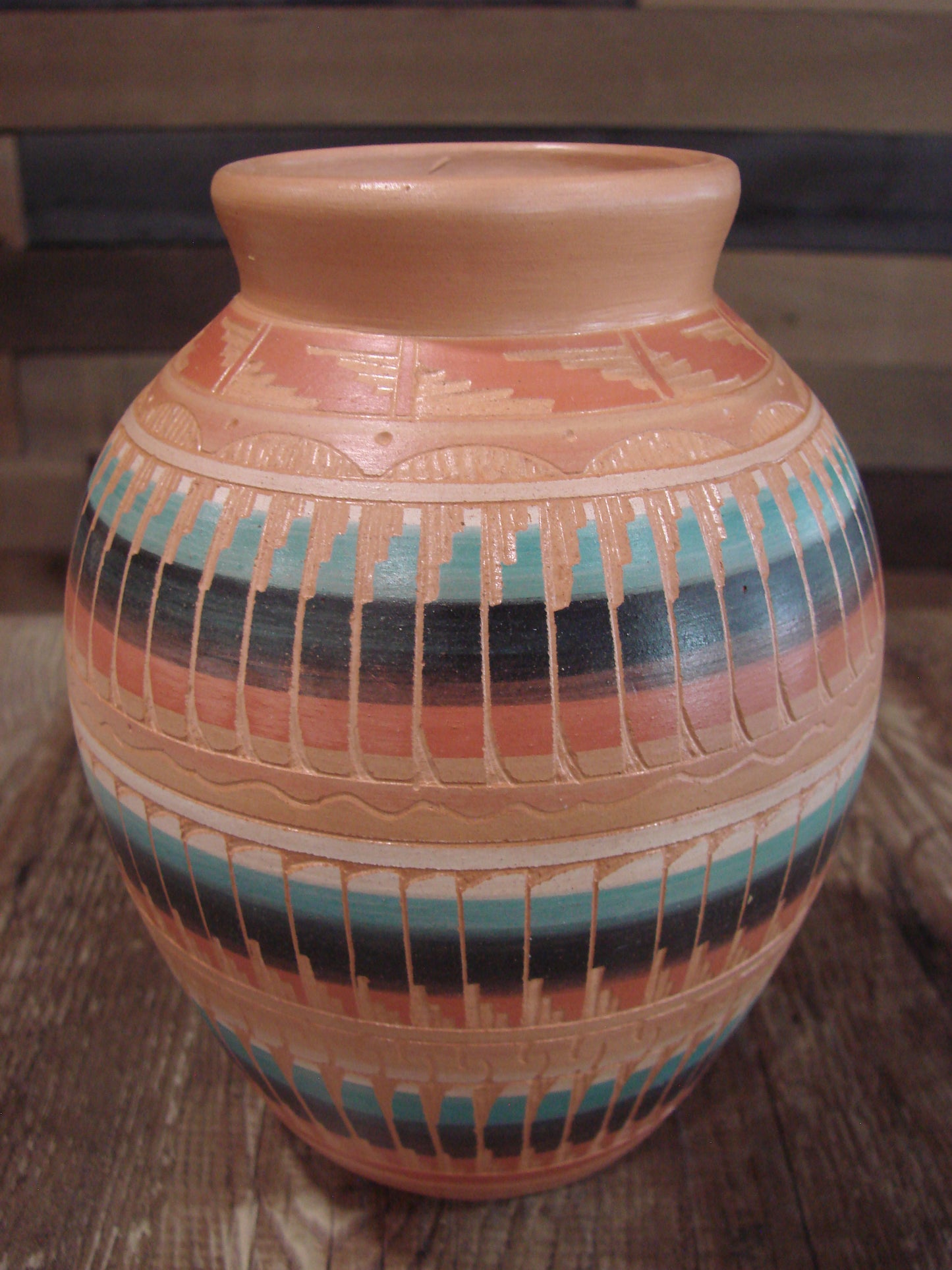 Native American Hand Etched & Hand Painted Pottery - Gilmore