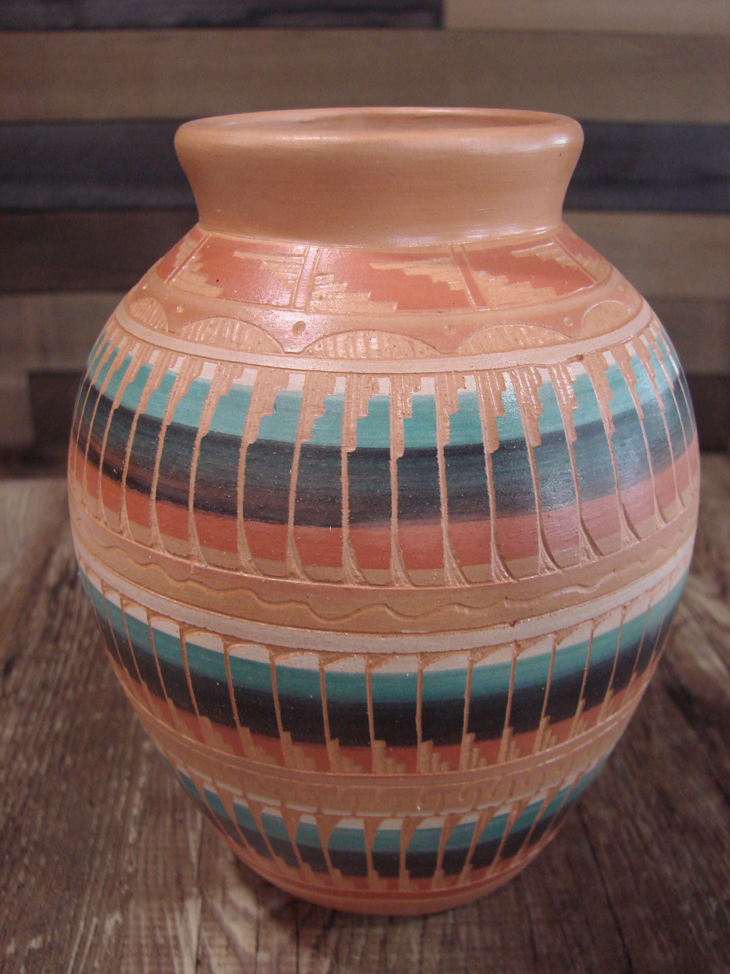 Native American Hand Etched & Hand Painted Pottery - Gilmore