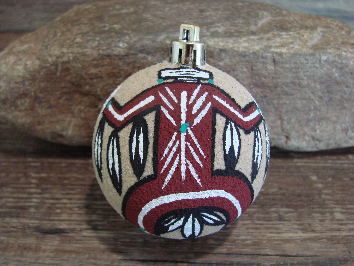 Native American Navajo Indian Sand Painted Ornament - MH