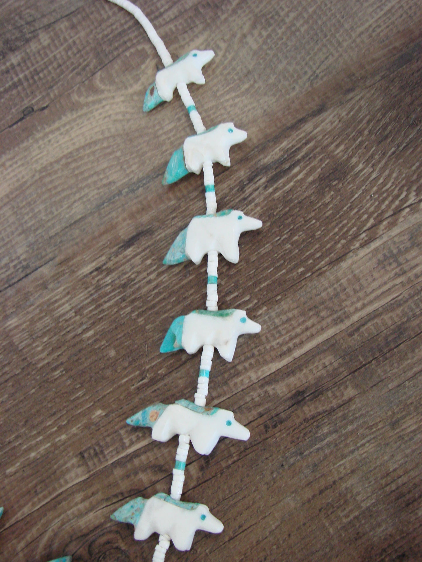 Hand Carved White Marble Horse Fetish Necklace - Mitchell