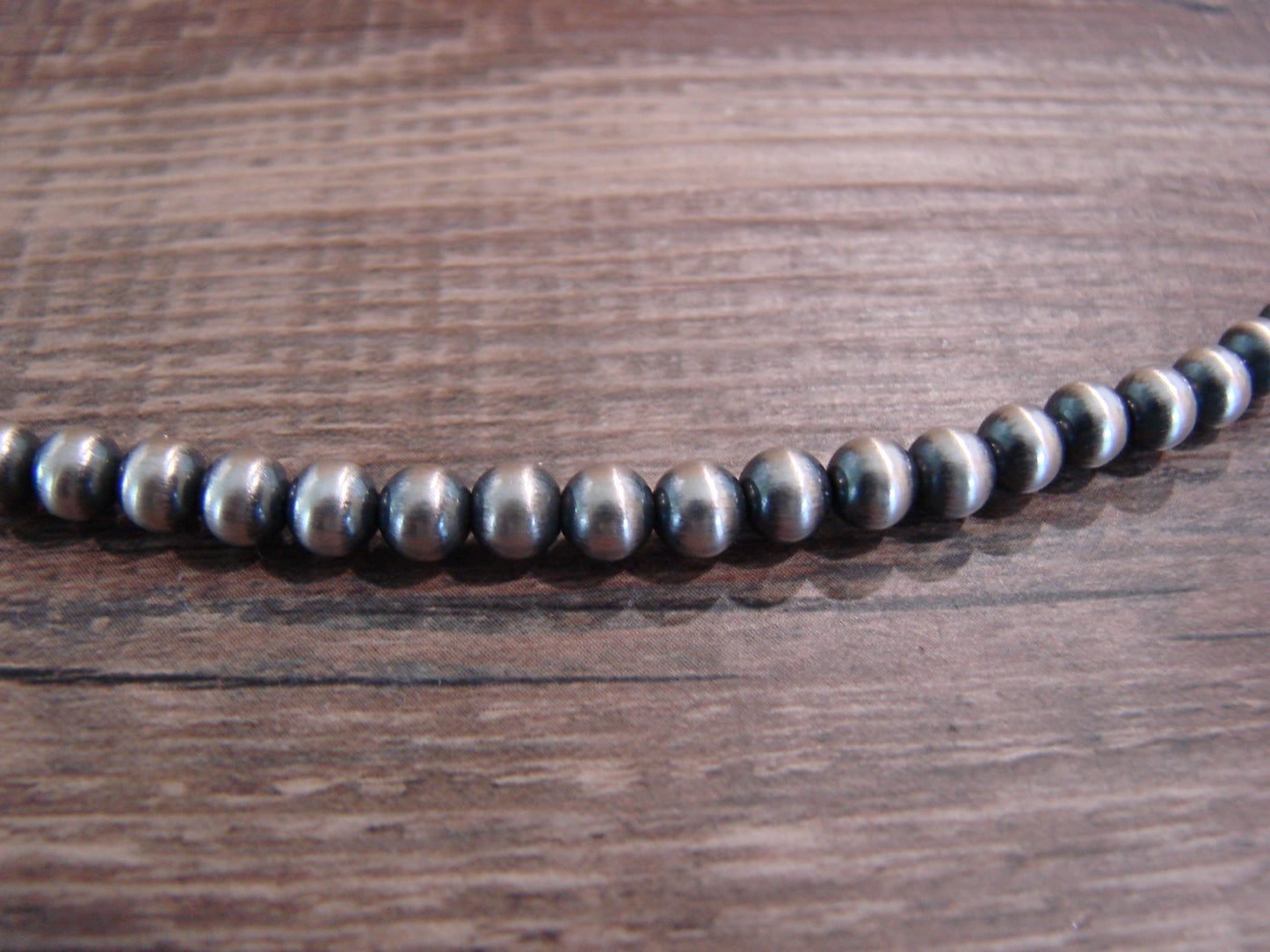 Native American Sterling Silver 30" Navajo Pearl Necklace by I. John