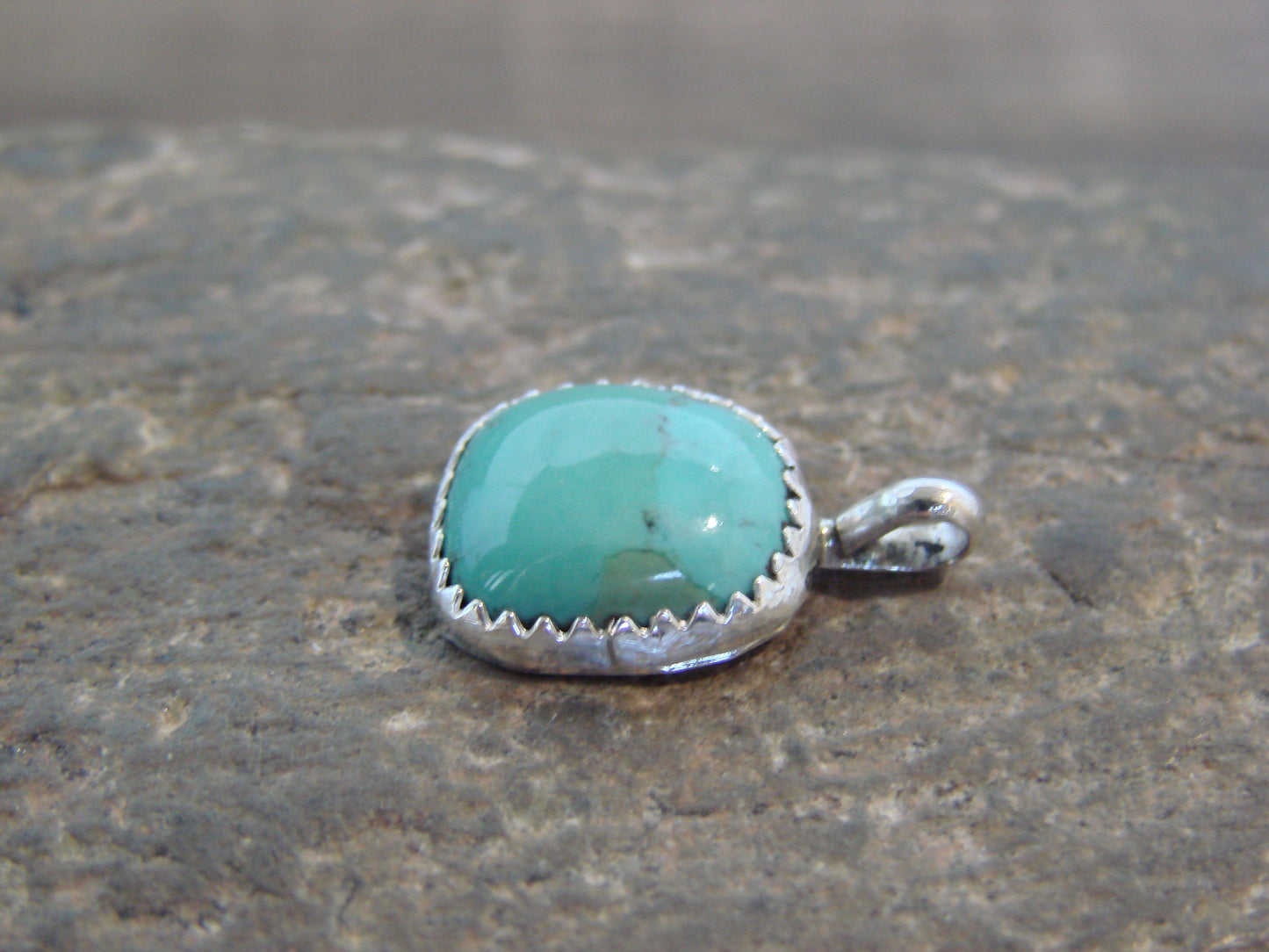 Native American Sterling Silver & Turquoise Pendant - Yazzie