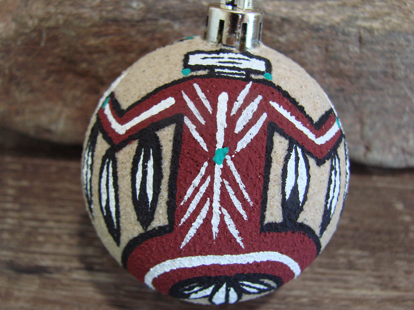 Native American Navajo Indian Sand Painted Ornament - MH