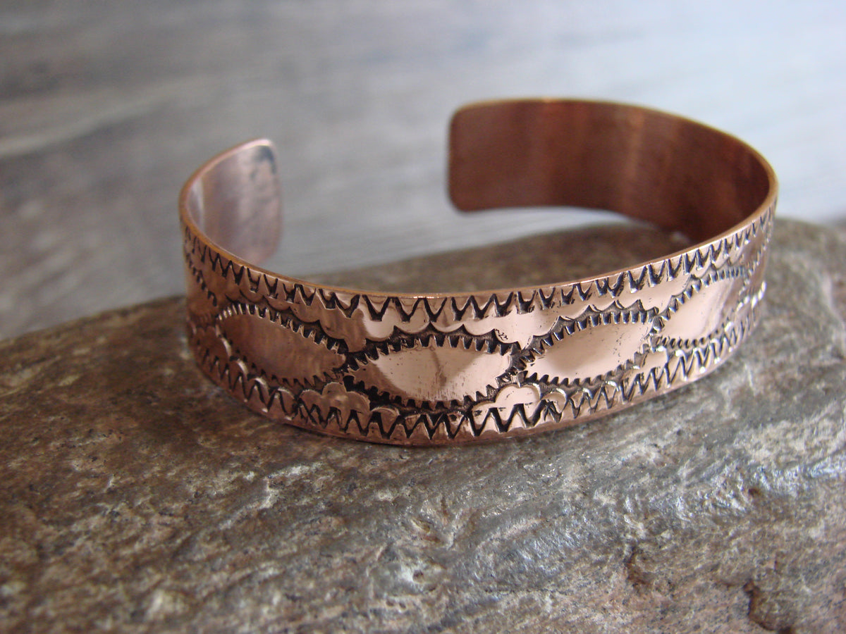 Native American Navajo Copper Bracelet by Elaine Tahe
