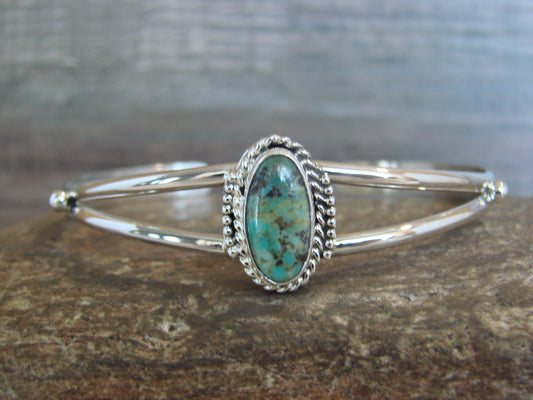 Native American Sterling Silver Turquoise Bracelet by Begay