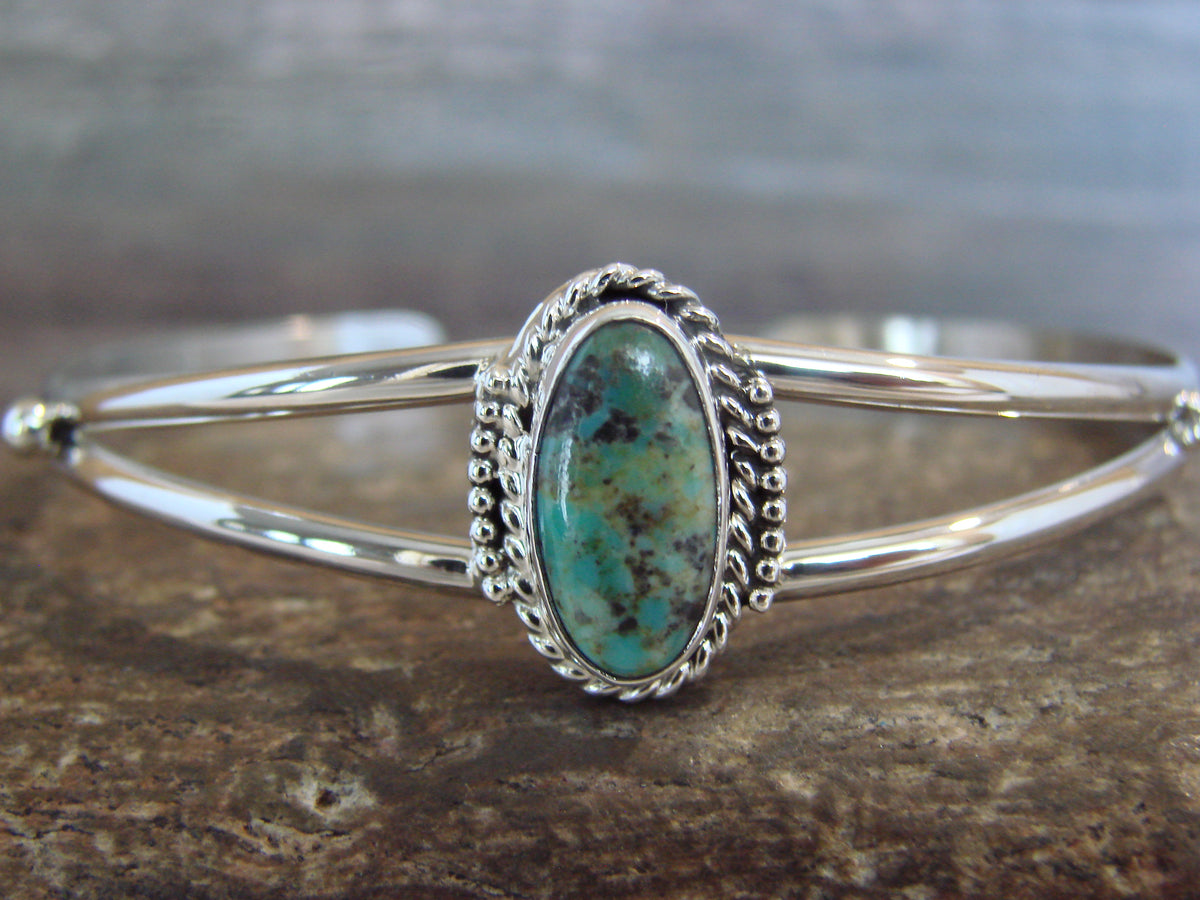 Native American Sterling Silver Turquoise Bracelet by Begay