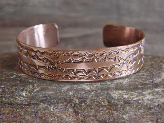 Native American Navajo Copper Bracelet by Elaine Tahe