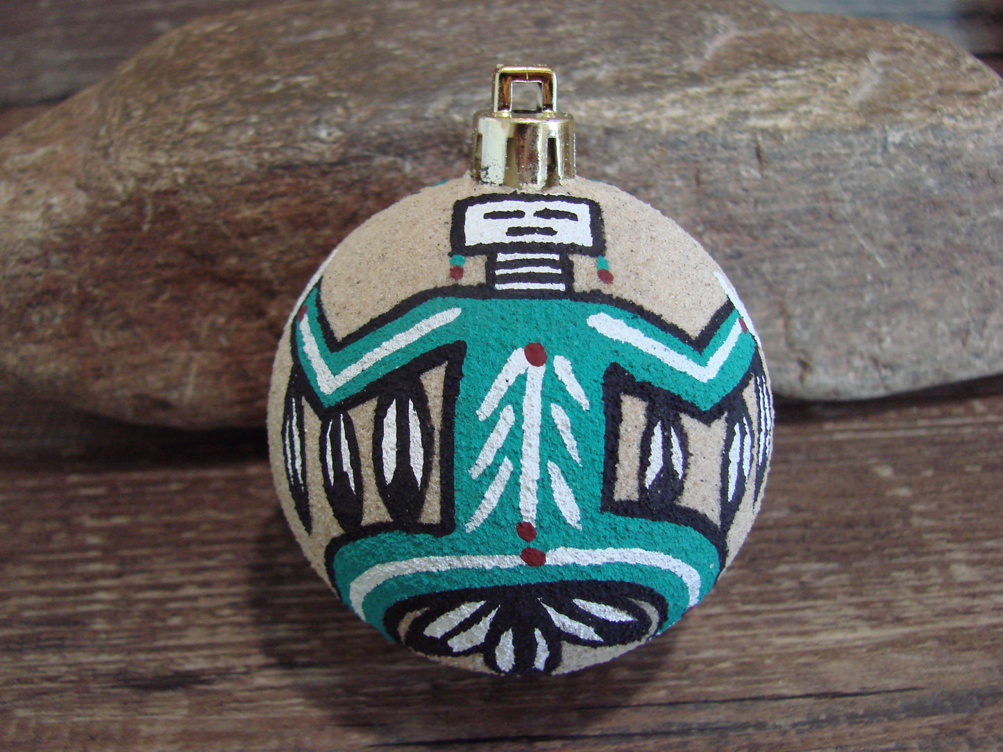 Native American Navajo Indian Sand Painted Ornament - MH