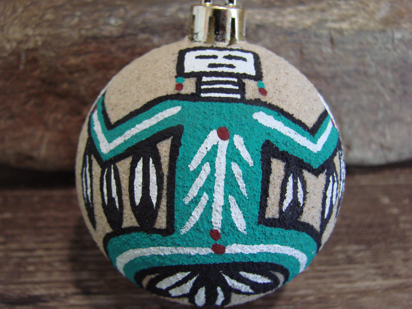Native American Navajo Indian Sand Painted Ornament - MH
