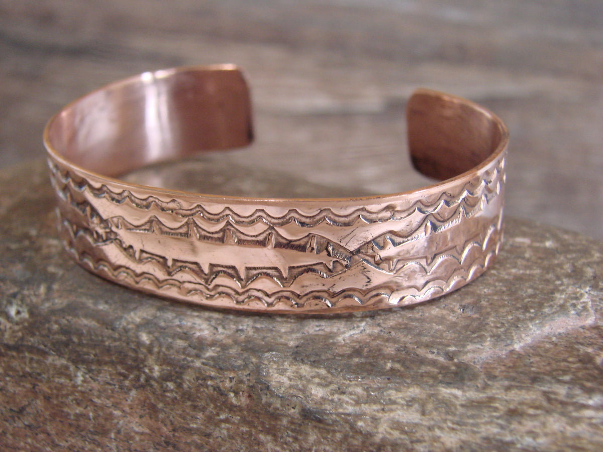 Native American Navajo Copper Bracelet by Elaine Tahe