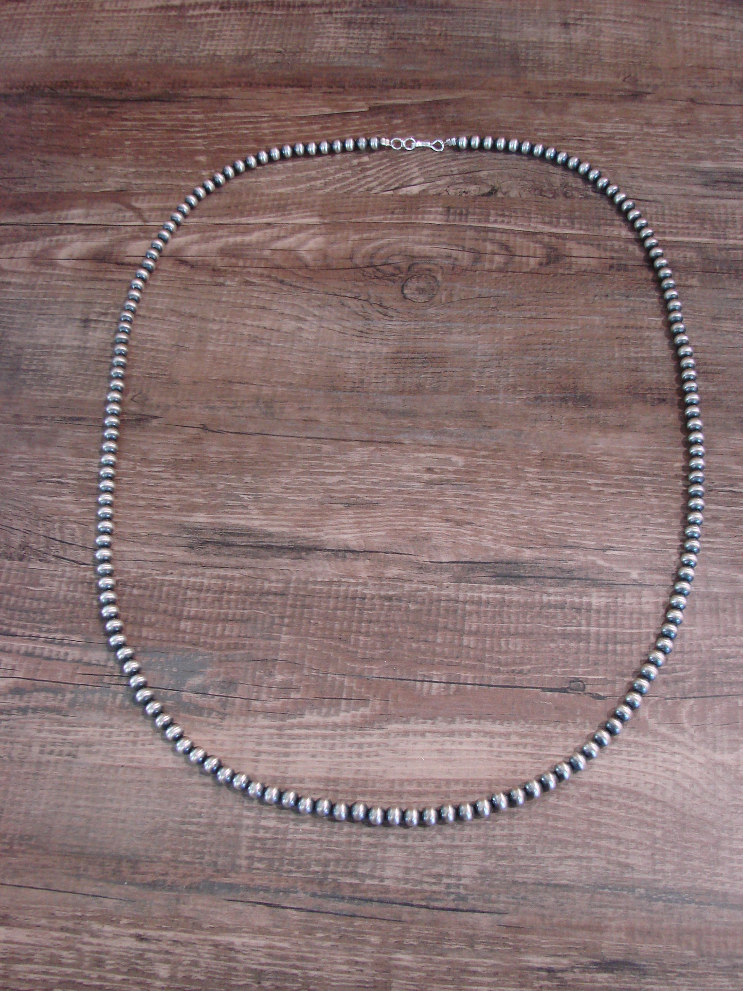 Native American Sterling Silver Navajo Pearl 28" Necklace - Jake