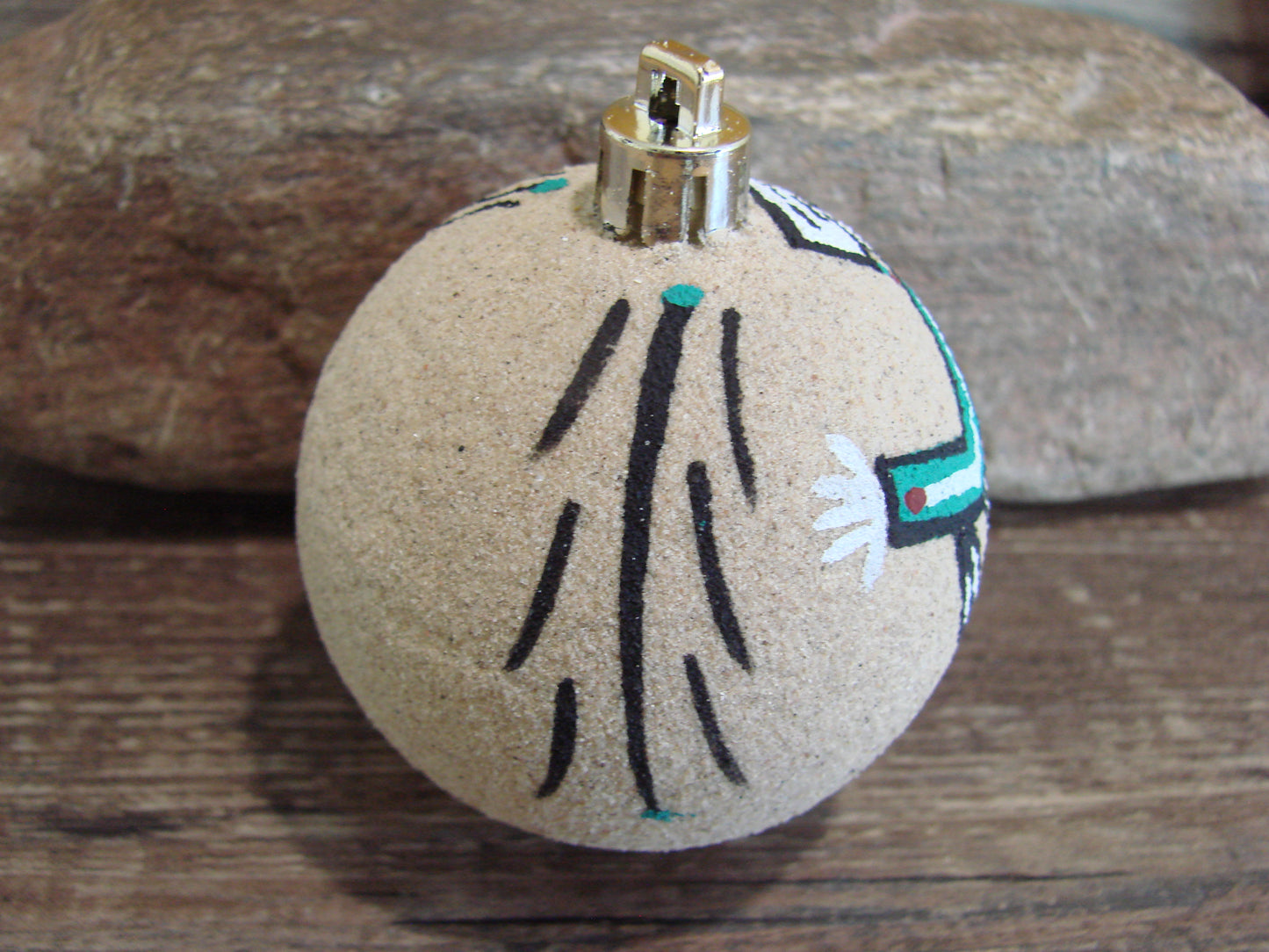 Native American Navajo Indian Sand Painted Ornament - MH