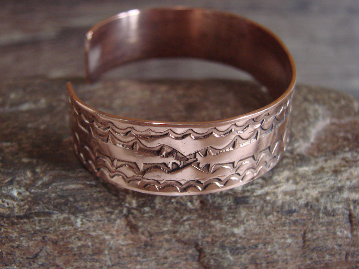 Native American Navajo Copper Bracelet by Elaine Tahe