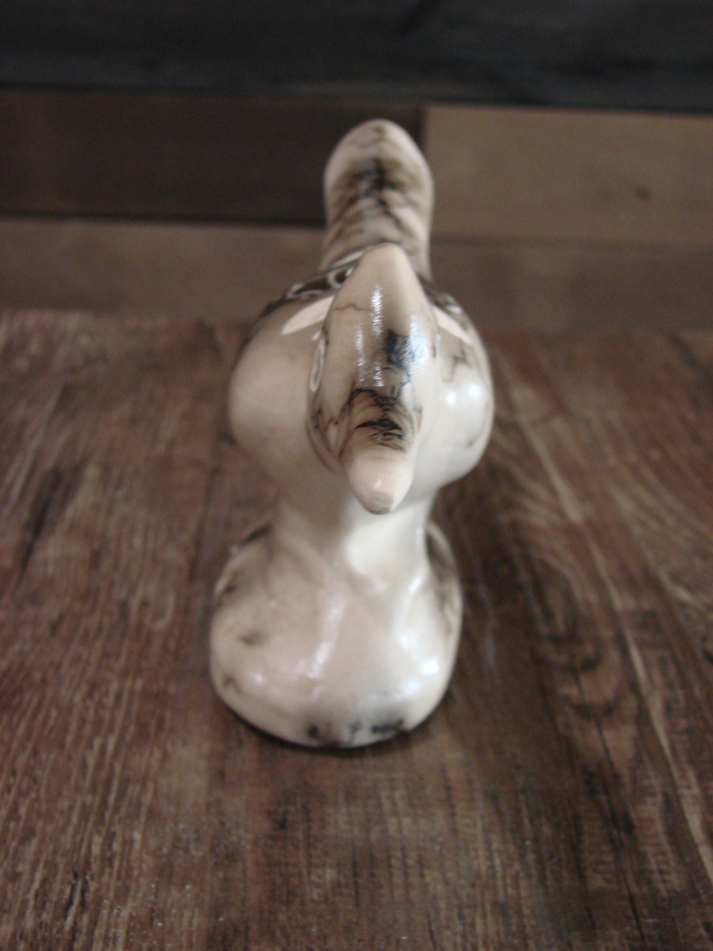 Native American Pottery Horse Hair Road Runner Sculpture by Vail