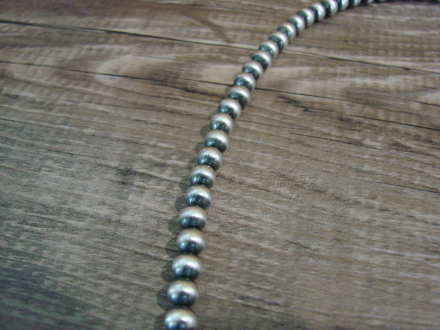 Native American Sterling Silver Navajo Pearl 28" Necklace - Jake