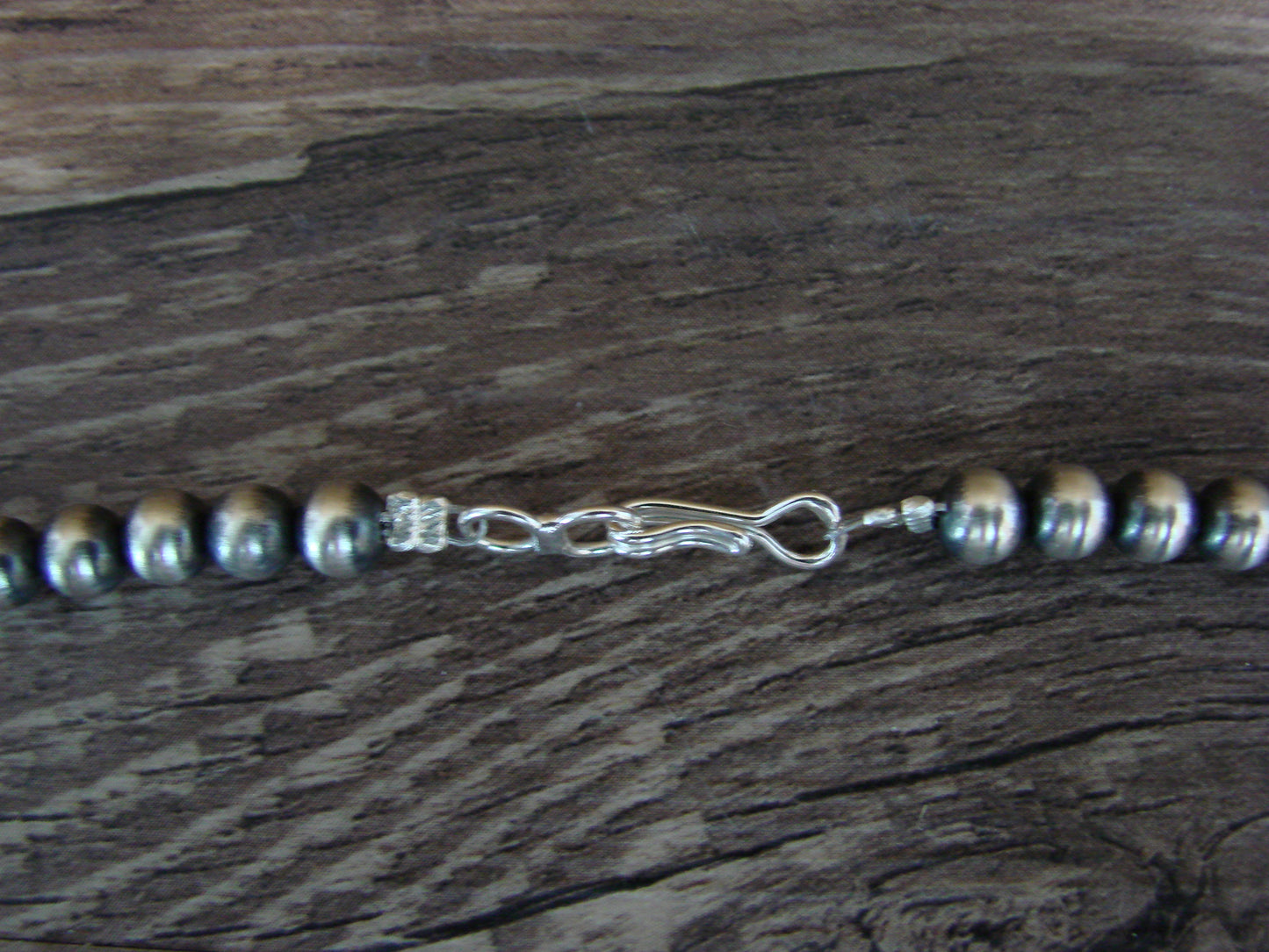 Native American Sterling Silver Navajo Pearl 28" Necklace - Jake