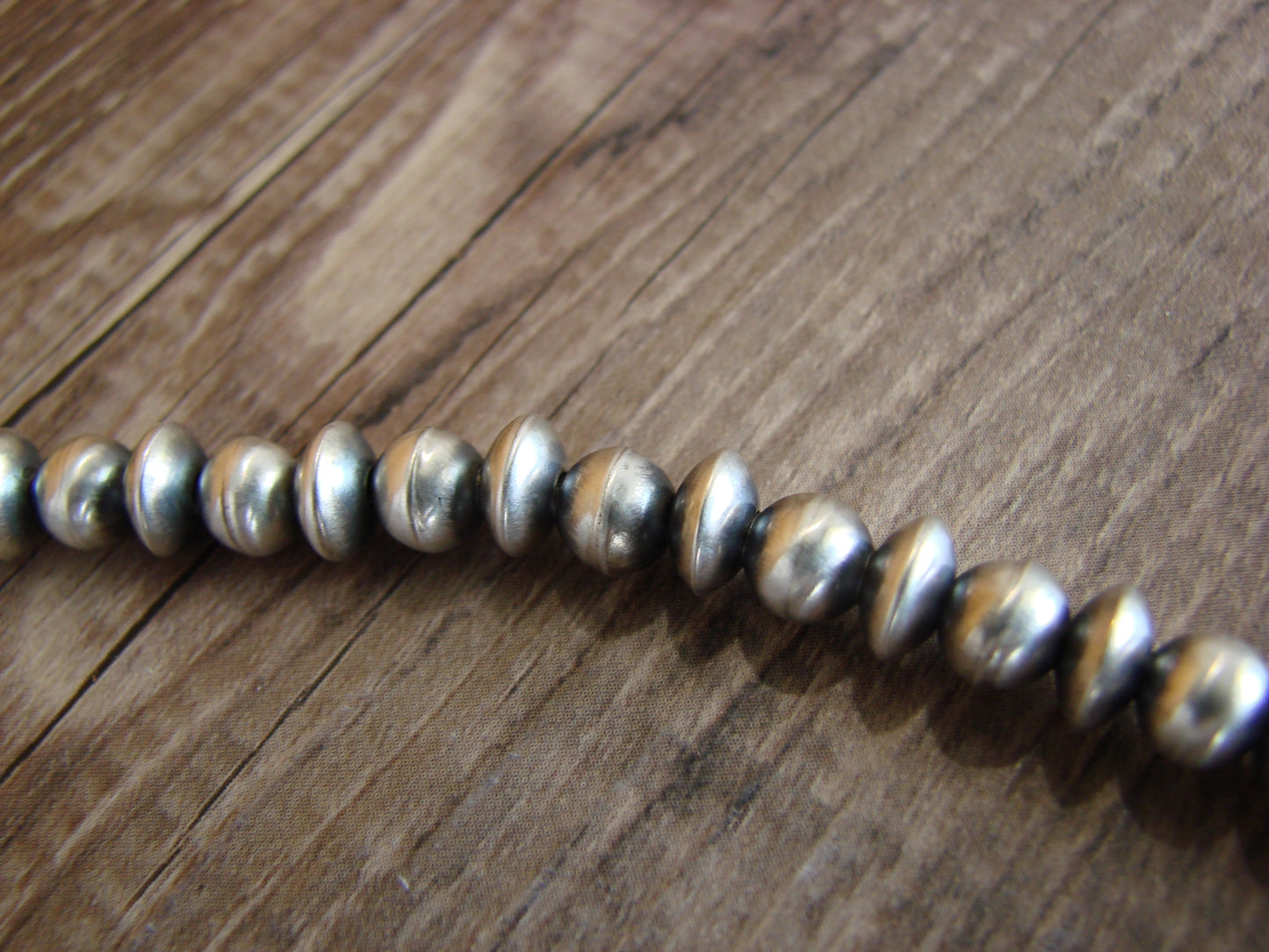 Native American Sterling Silver Navajo Pearl 22" Necklace by Halwood