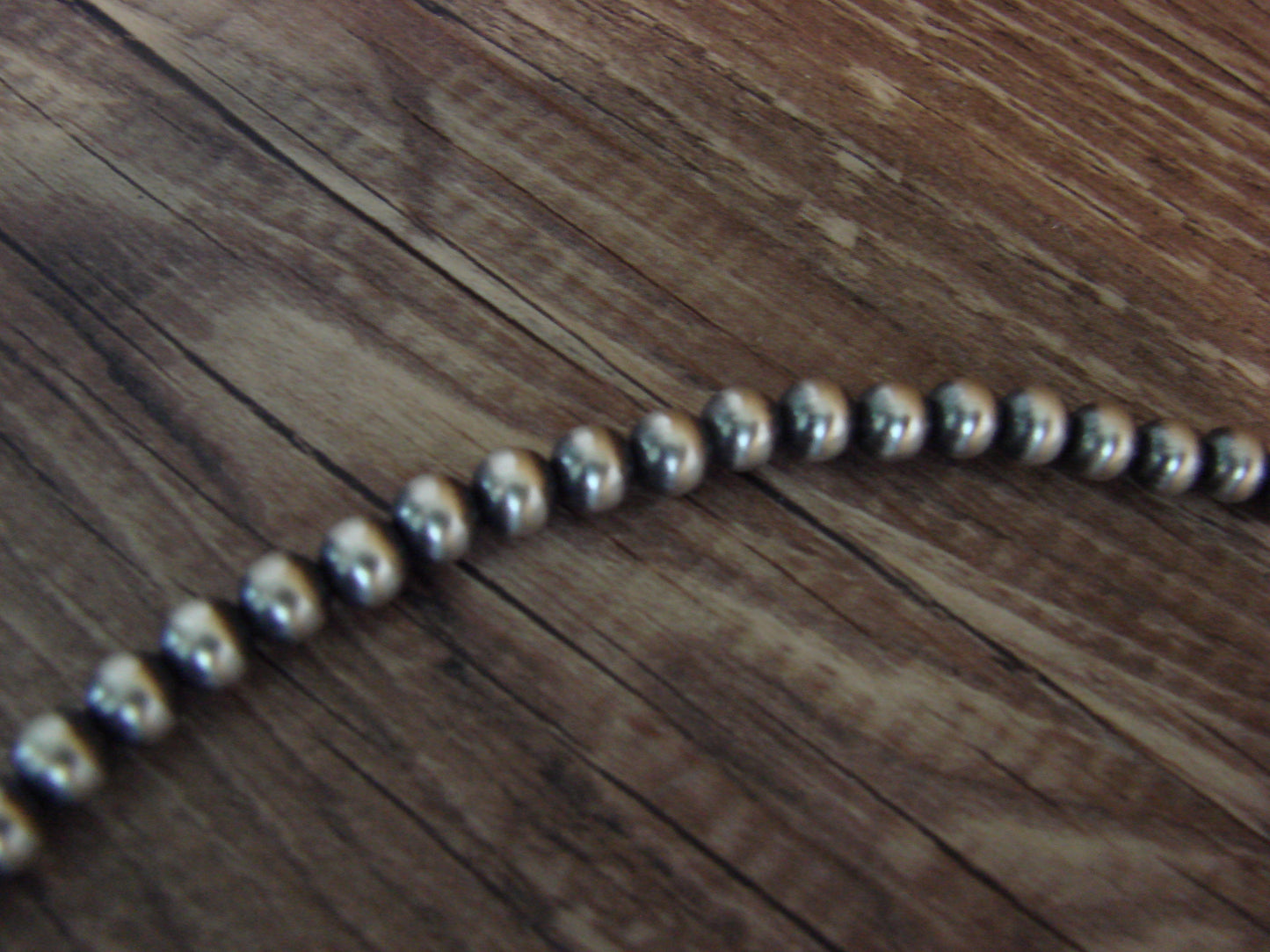 Native American Sterling Silver 24" Navajo Pearl Necklace by I. John
