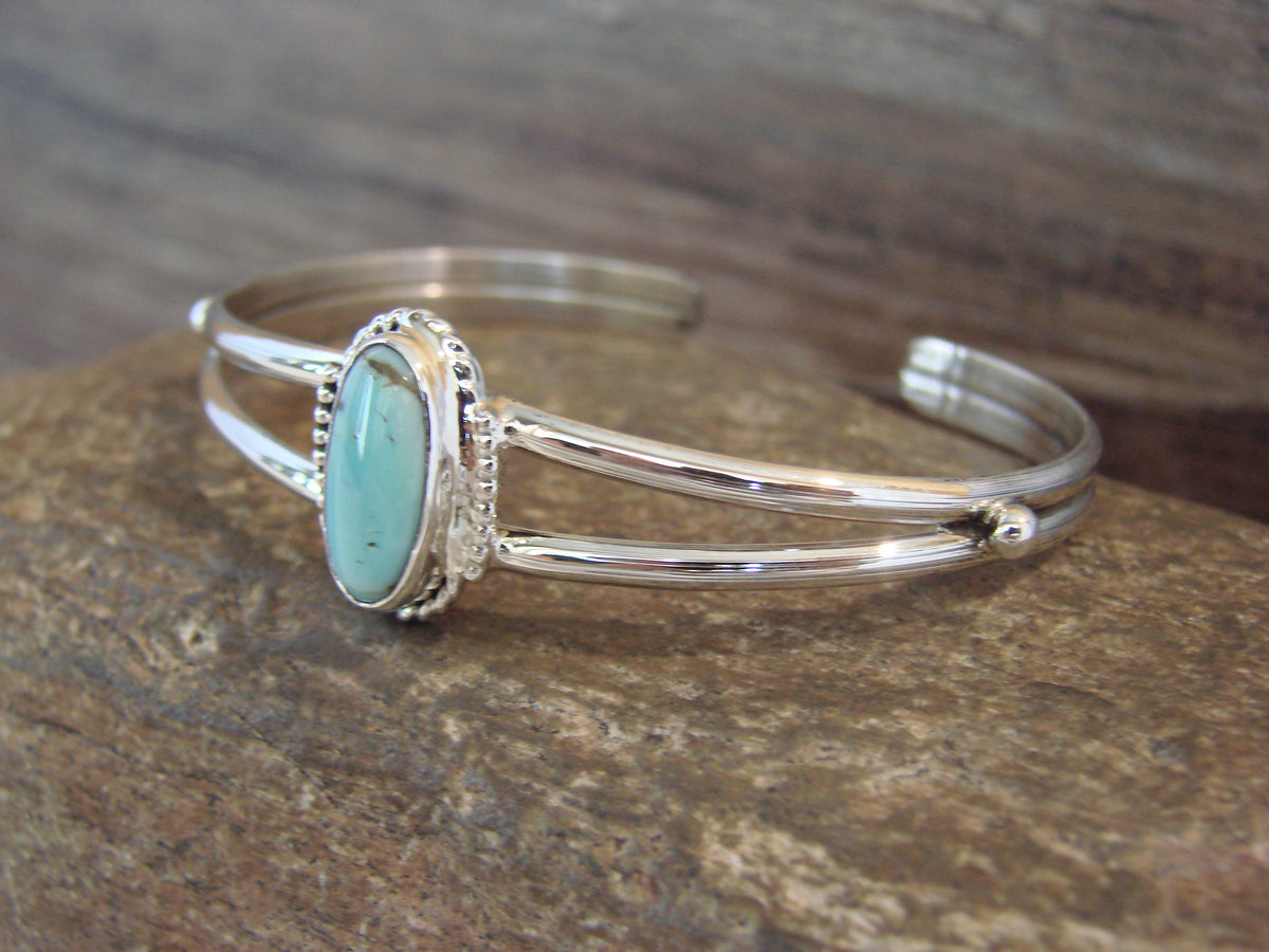 Native American Sterling Silver Turquoise Bracelet by Begay