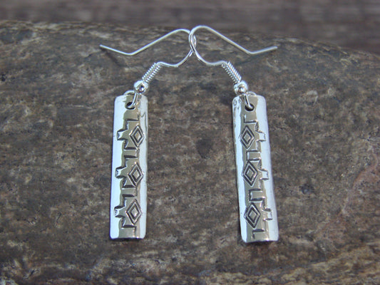 Native American Sterling Silver Dangle Earrings by Tahe