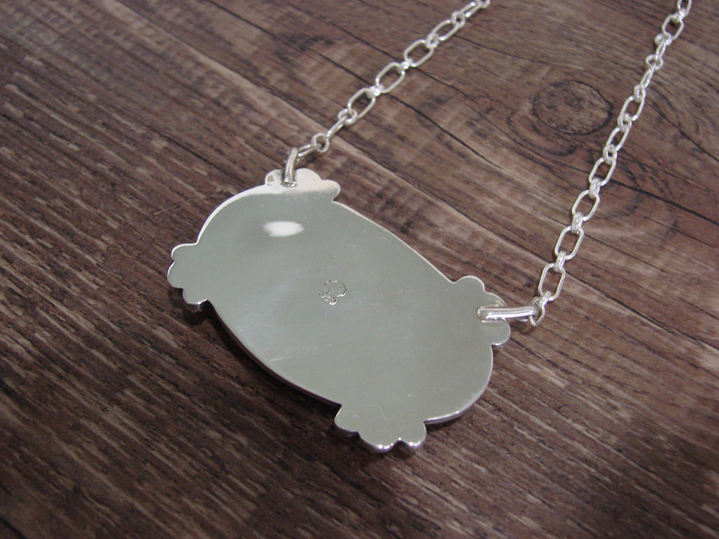 Native American 20" Sterling Silver & White Buffalo Turquoise Necklace by Belin