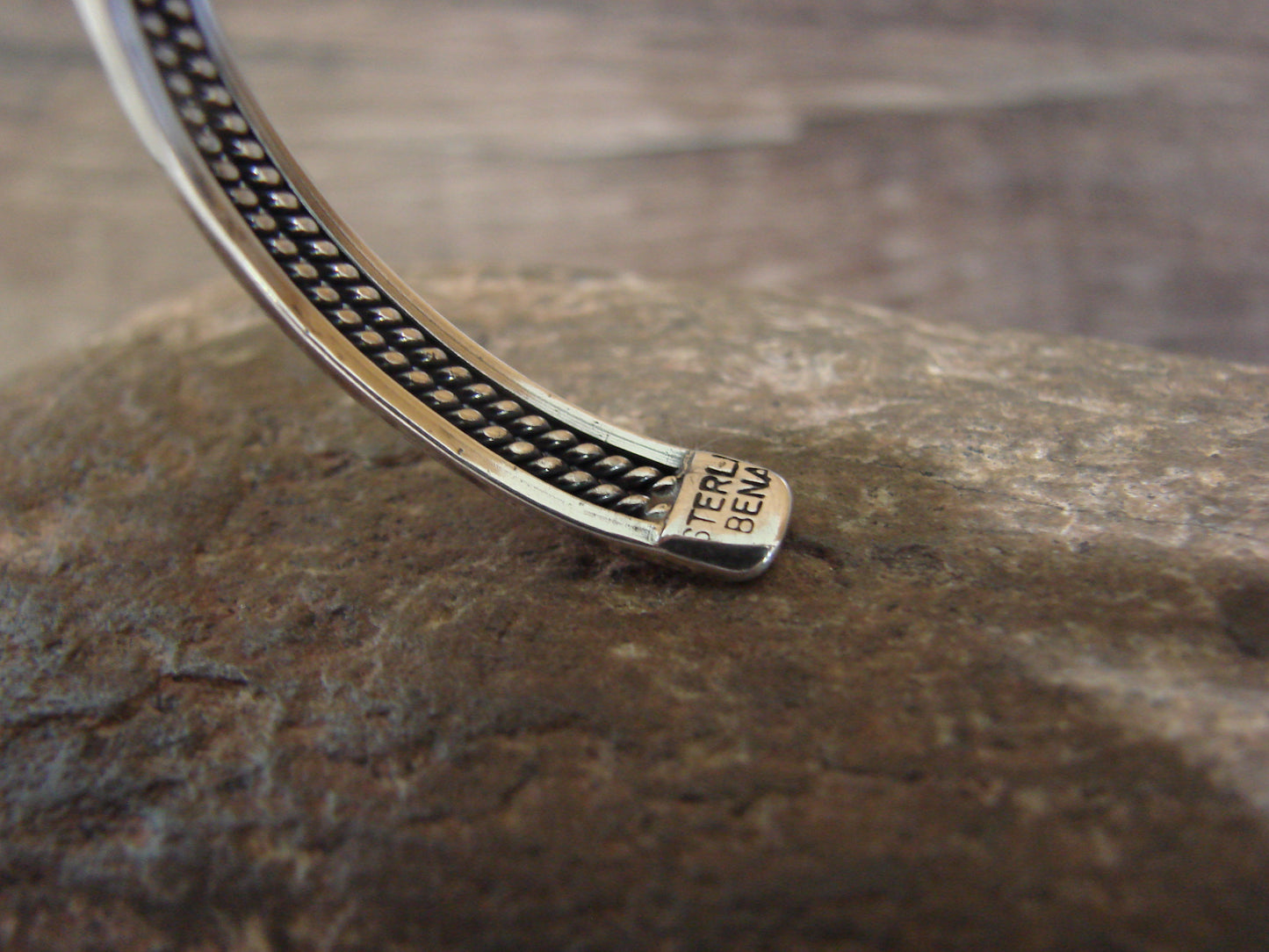 Native American Sterling Silver & Spiny Oyster Arrow Bracelet - Benally